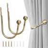 Metal Curtain Holdbacks, 2 Pcs Gold Curtain Tie Backs Hooks,
