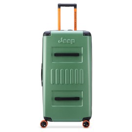 Jeep JH002B Hardside Expandable Luggage Trunk with Spinner Wheels, Elm Green, Checked-Large 29 Inch