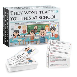 KANGUR They Won’t Teach You This At School Card Game Age 10 Plus Educational Trivia Fun Family Game With Surprising Facts For Kids And Adults