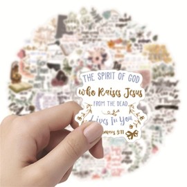 Generic 100Pcs Inspirational Christian Stickers,and Bible Verse Stickers for Journaling,Inspirational, Motivational & Uplifting Designs, Motivational Stickers for Students and Adults,Christian