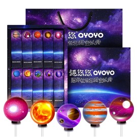 Lollipops Planet Design, Classic 10 Lollipops Gift Packaged Handcrafted Individually Wrapped for Valentine's Day Party Favor Nut, Gluten & Dairy Free