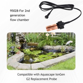 WARMOASIS Compatible with Aquascape IonGen G2 Replacement Probe,Black/Copper,5ft Quick Connect Cable,95028,Suitable for Ponds & Various Water Environments