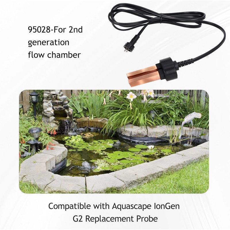 WARMOASIS Compatible with Aquascape IonGen G2 Replacement Probe,Black/Copper,5ft Quick Connect