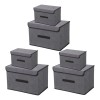 6pz Cajas Organizadoras De Tela Plegables Con Tapas Resiste