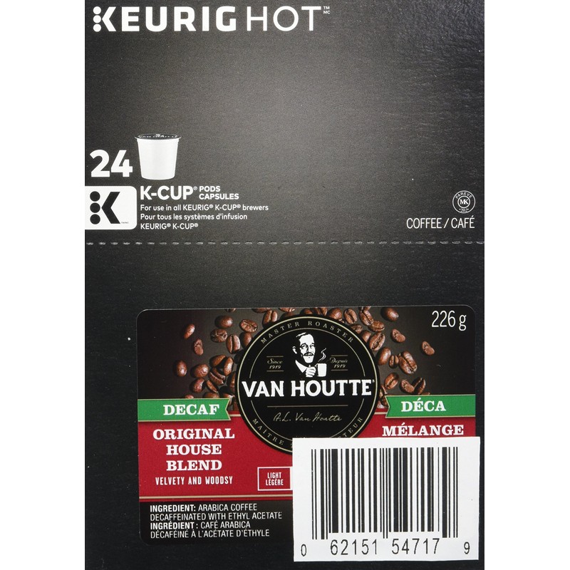 Van Houtte Decaf Original House Blend Coffee K-Cups for Keurig