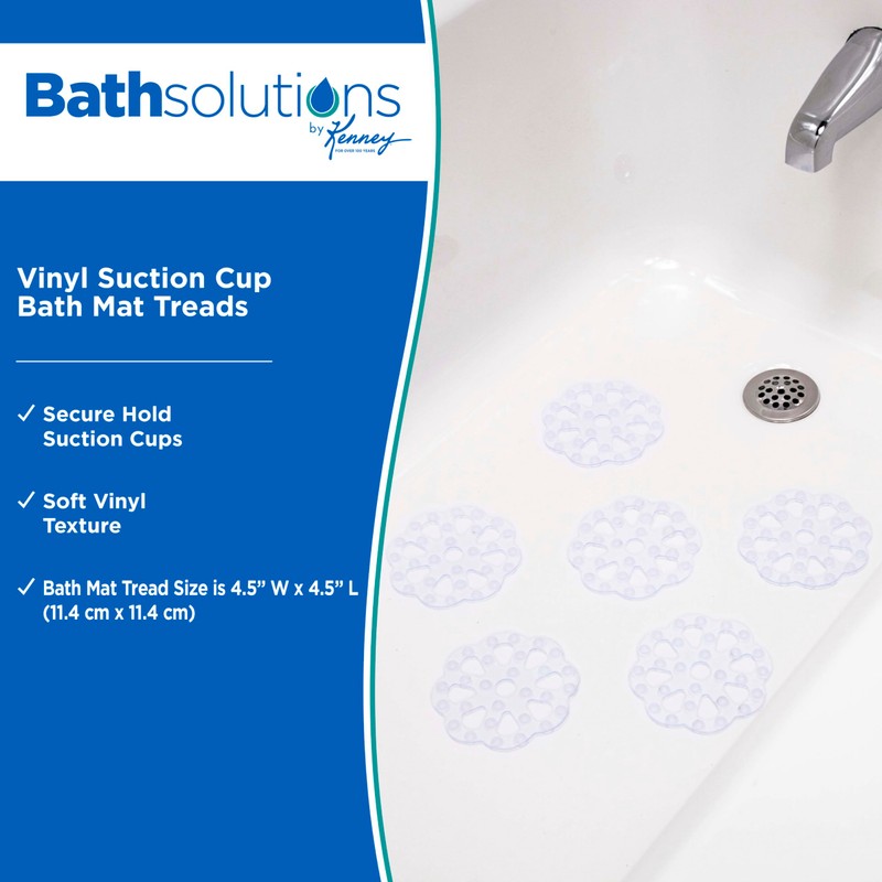 Kenney KN61549 Vinyl Bath Treads with Suction Cups for Use