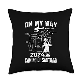 Camino de Santiago 2024 Compostela Spain 02 The Way Throw Pillow