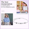 FLYOW Teach Love Inspire Apple Bracelet For Teachers 925 Sterling