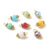 KitBeads 100pcs Random Multicolor Glass Bead Dangle Charms Imitation Gemstone