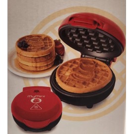 MyMini My Mini Santa Waffle Maker, 5" Plate, Non Stick, Red 550 Watts *NEW*