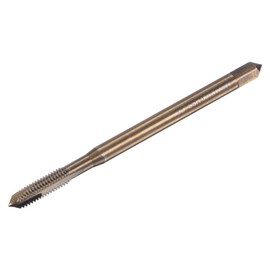 sourcing map Spiral Point Threading Tap M6 x 1, Metric Cobalt HSS (High Speed Steel) Titanium Plated Machine Straight Flute Thread Tap H2 Tolerance Grade