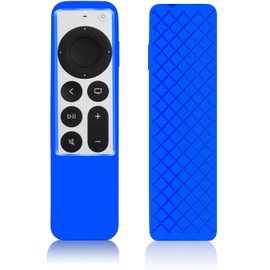 Case for Siri Remote 2021, Silicone Cover Compatible with Apple TV 4K / HD Remote Control, Latest Model 6th Generation Remote Controller Holder Skin Sleeve Blue