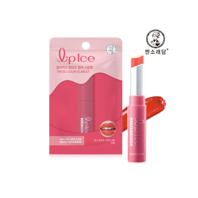 Mentholatium 멘소래담 립아이스 매직컬러 스트로베리+틴티드레드+스칼렛 Mensoldam Lip Ice Magical Color