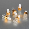 Wresty 50 Pcs Clear Glass Dropper Vails 1ml Mini Essential