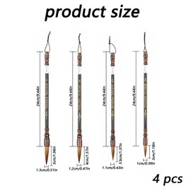 Chinese Calligraphy Brush Set - Professional 4-Piece Set for Gift, Sumi Water Writing, Beginners Painting, Watercolor, Traditional Chinese Calligraphy Tools (4 pcs)