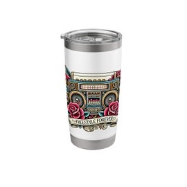 Dance Music Freestyle Forever Relive the Exciting 80s Stainless Steel Insulated Tumbler
