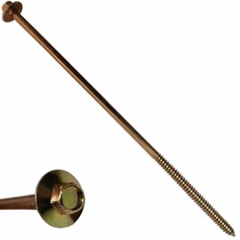 BRAUNY BOY - #12 x 14”- Extra Long Structural Lag Heavy Duty Construction Wood Screw – Yellow Zinc Corrosion Resistant Coating Exterior Timber, Landscape - Easy HEX HEAD DRIVE – Flange Head 14 in (40)