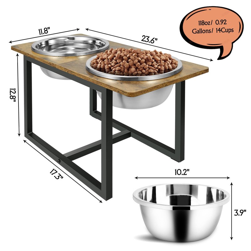 Elevated Dog Bowls for Large Dogs, Raised Dog Bowl Stand