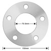 IRONTEK 5mm(3/16") Wheel Spacers Fit 5x4.5/5x114.3mm Hub Bore 70.5mm Wheel