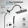 All Metal 10" Rain Showerhead with Handheld Spray Combo, Rainfall