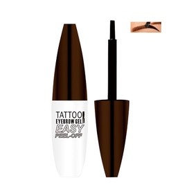 Easy to Use Eyebrow Dye for Natural Color, Eyebrow Tattoo Gel, Long-Lasting Waterproof Brow Gel, Peel-Off Brow Tint (Black)