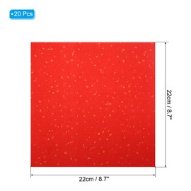 PATIKIL Red Xuan Paper Xuan Paper, 40 Sheets 8.7" x 8.7" Chinese Calligraphy Practice Paper Chunlian Duilian Rice Paper Couplets for Calligraphy Practice