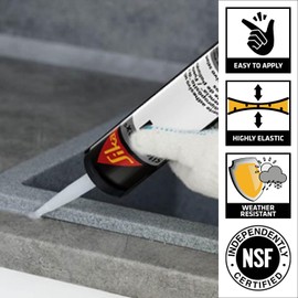 SIKA Sikaflex-221 Multi-Purpose Polyurethane Sealant/Adhesive, 10.1 fl oz, White – Fast-Curing, Permanent Elastic Bond, Weather-Resistant, Sandable & Paintable