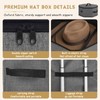 Dexpally Hat Boxes with Lids, Hat Storage Box for Travel,