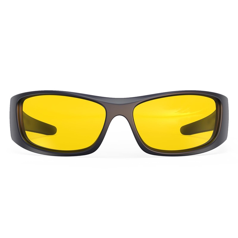 Bloomoak Night Driving Glasses, Wrap Around for Side Shields Provide
