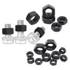 FOCMKEAS 4PCS M16-2 Black Hex Nuts, Carbon Steel Metric Coarse