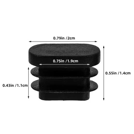 IWOWHERO 30pcs Oval Plastic Furniture Feet Caps Replacement Feet for Table Chair Legs Easy Installation Floor Protection Compatible with Patio Chairs and Various Furniture