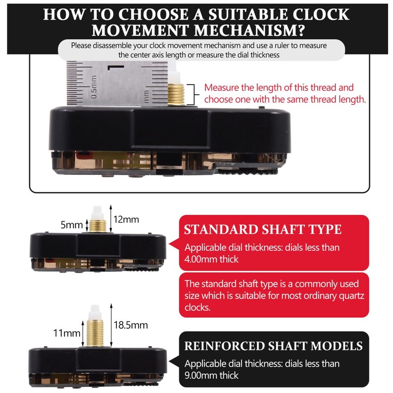 Gadpiparty Quartz Wall Clock Movement Mechanism DIY Wall Clock Movement