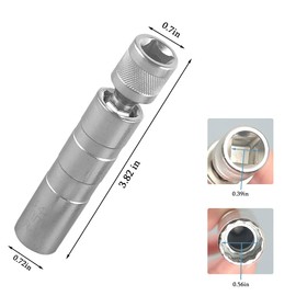 Resze 14mm Thin Wall Spark Plug Socket,12 Points 3/8" Drive Spark Plug Socket,Car Tools,Magnetic Rotating,360-Degree Swivel,Suitable for Most Motorcycle,Car,SUV