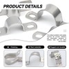 Wohlstand 50 pieces stainless steel pipe clamp, U-shaped pipe clamp,