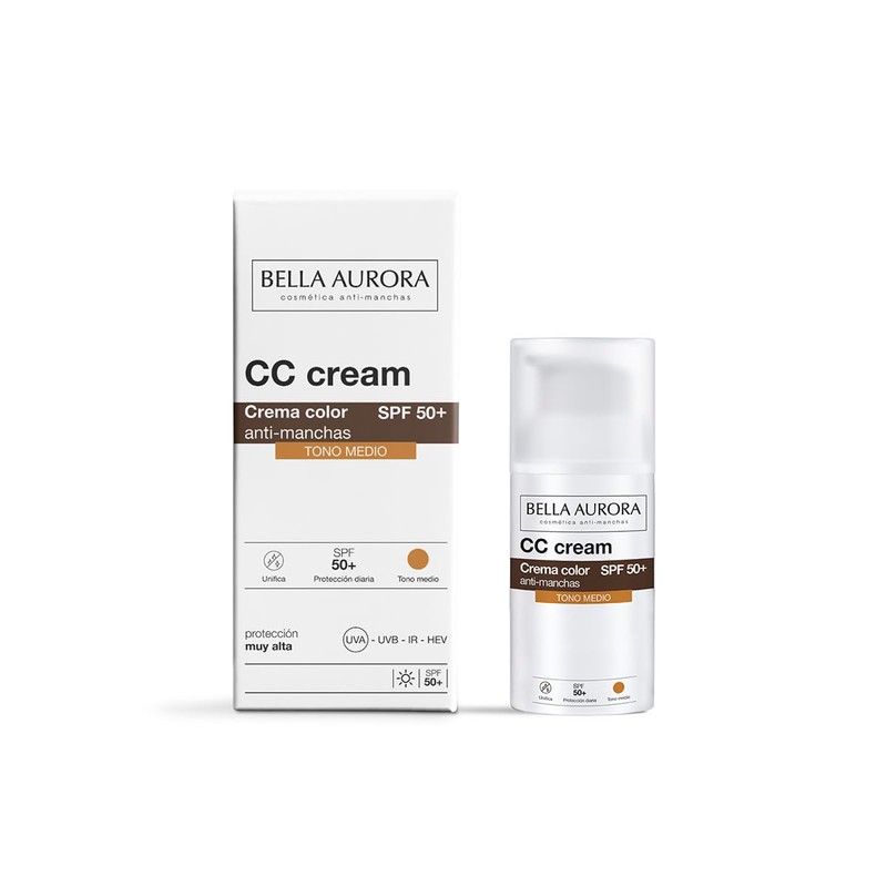 CREMA COLOR TONO MEDIO SPF50+ 30 ml.