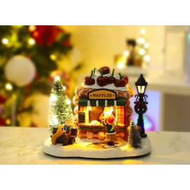Christmas Concepts® LED Light Up Christmas Village Scene - 8" / 20cm (Waffle Shop)
