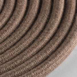 Klartext – Light Round Textile Cable for Lighting, 3 x 0.75 mm, Brown Cotton, 3 m. Warning: Earth Cable Included! Maximum Anti-Shock Safety!