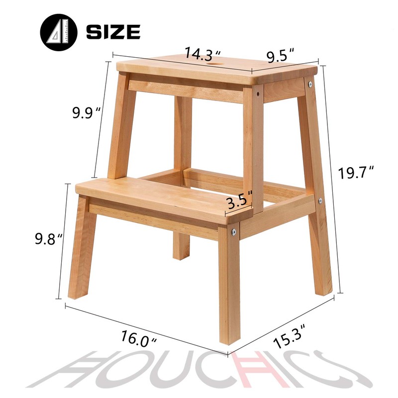 HOUCHICS Step Stool for Adults with 400 lb for Bedside