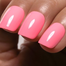 Ozzeal Gel Polish,0.5 Fl Oz Light Coral Pink Gel Nail Polish Spring Summer Soak off LED UV Gel Nail Polish Art Starter Manicure Salon DIY Nail Gel Polish