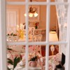 iLAND 1/12 Scale Accessories of Dollhouse Windows 2pcs White Solid