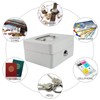 Fireproof Cash Box with Lock and 2 Keys, Secure Metal