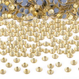 Bymitel Hotfix Crystal Rhinestones Round Gems Iron on DIY Jewelry Making Flat Back for Crafts,Jonquil, 2.4mm(SS8/2880pcs)