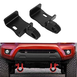 BESTZHEYU Tacoma Demon Brackets, Front Tow Hook Mounting Bracket Replacement for 2009-2021 Tacoma Holder 2PCS Black