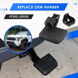 PT392-35920 Rear Bedstep Tailgate Bed Step Fit for Toyota Tacoma 2024-2025, Retractable Bumper Tailgate Step Folding Truck Step