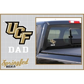 UCF Knights DAD w/UCF Logo Vinyl Decal Central Florida Car Truck Sticker