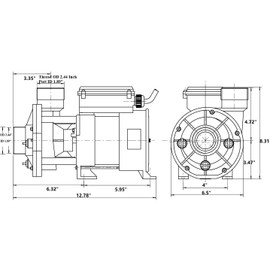 Key Lander Hot Tub Bath Pump; LX Motor. (WBC150)