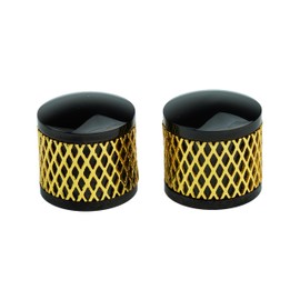 Guyker Guitar Control Knobs Dia. 6mm Shaft Pots, 3PCS High Grade Metal Dome Speed Tone Volume Switch Potentiometer Knob Replacement Part for Electric Guitar or Precision Bass, CKB038