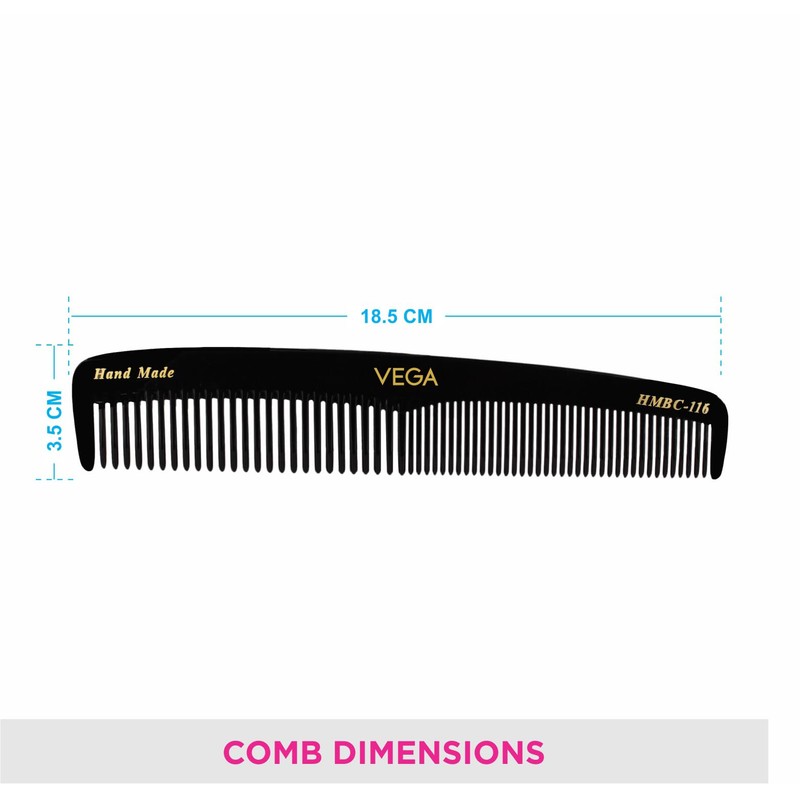 Vega Graduated Dressing Comb, black, 30 g