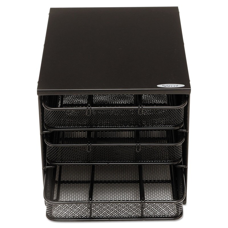 Safco Onyx Hospitality Organizer, 3 Drawers, For Snacks, Coffee Pods,