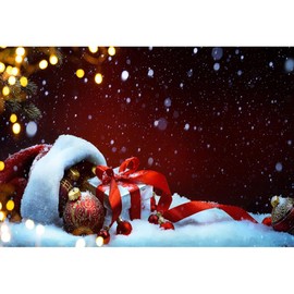 YongFoto 3 x 2 m Photo Background Christmas Gifts Ble Snowflakes Fall Abstract Red Wall Christmas Photography Background Photo Shooting Portrait Party Children Wedding Photo Studio